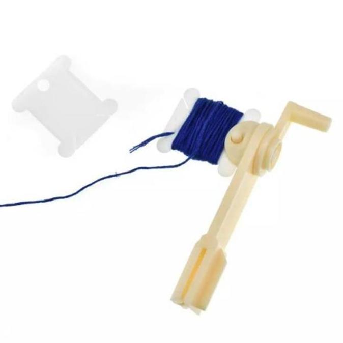 Giocare- Penggulung Benang Plastik Bobbin/Plastik String Winder+ 30Pcs Plastik Bobbin