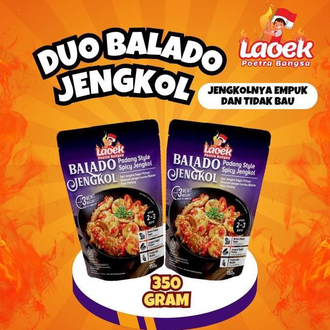 5GAGAMISANY - {DUO BALADO JENGKOL} BALADO JENGKOL PEDAS MAKANAN LAUK SIAP SAJI 2 PACK 300 GRAM TANPA