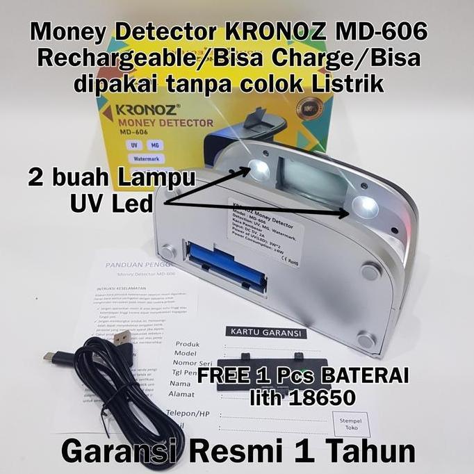 Flestrik- Money Detector Uv Lampu Cek Uang Uv Lamp Detector Uv Led Counterfeit Detector