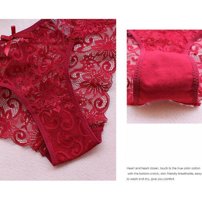 Wagee- Celana Dalam Wanita Jumbo G String Renda Lembut C1250