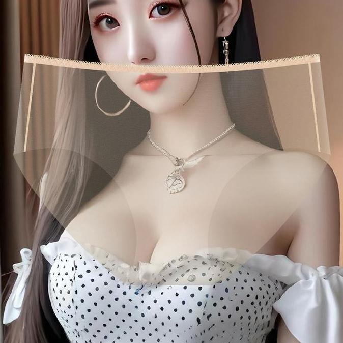 Wagee- Celana Dalam Wanita Model Baru Transparan Sepenuhnya, Bahan Jaring Tipis, Mid-Rise, Bernapas,