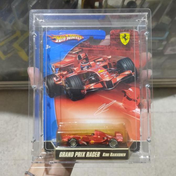 hot wheels f1 grand prix racer set felipe + kimi + akrilik case