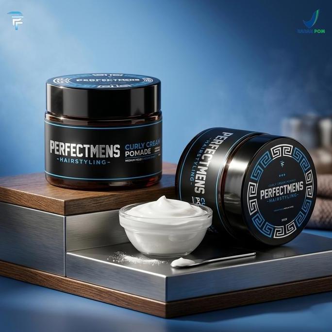 DAELOOS - PERFECTMENS HAIRSTYLING CURLY CREAM POMADE 50GR / POMADE PRIA / MEDIUM HOLD / MEDIUM SHINE