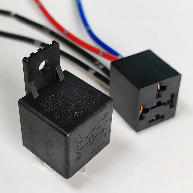 Relay 12V Kaki 4 Hella Set Socket Relay Klakson Dan Lampu 12Volt 30A Terbaik