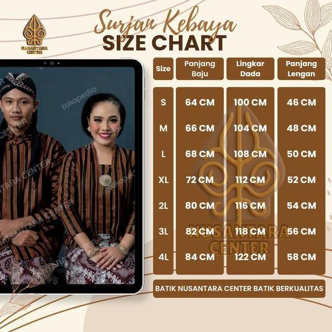 Baju Surjan Lurik Bahan Halus Pakaian Adat Jawa Tradisional BS