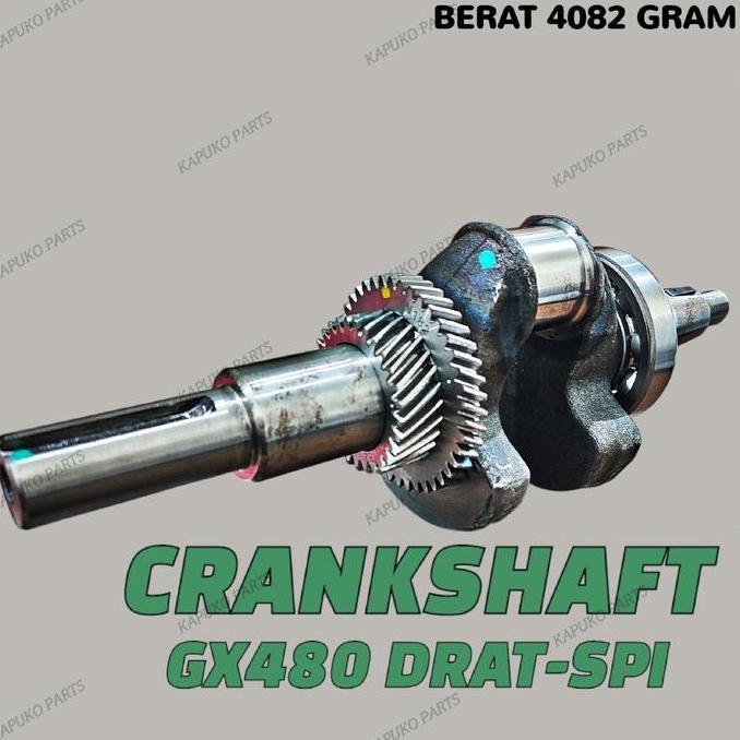 GX480 KROK AS KRUK AS CRANKSHAFT DRAT-SPI UNTUK MESIN PENGGERAK MODEL HONDA ORIGINAL DAN TERPERCAYA