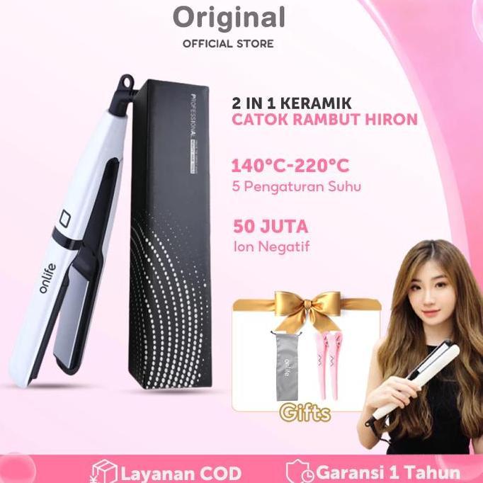 Paskarangjaya0 - Onlife 2in1 Hair Styler Hiron Catokan Ceramic Tourmaline Pelurus & Pengeriting