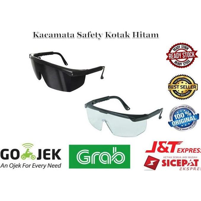 Promo Kacamata Safety Proyek Hitam Kacamata Safety Kotak Kacamata Gerinda Cod
