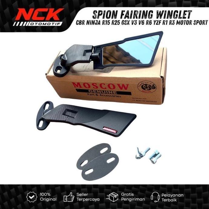 SPION FAIRING WINGLET DAUN PUTER MOTOR SPORT CBR NINJA R15 R25 GSX V3 V6 R6 YZF R1 R3