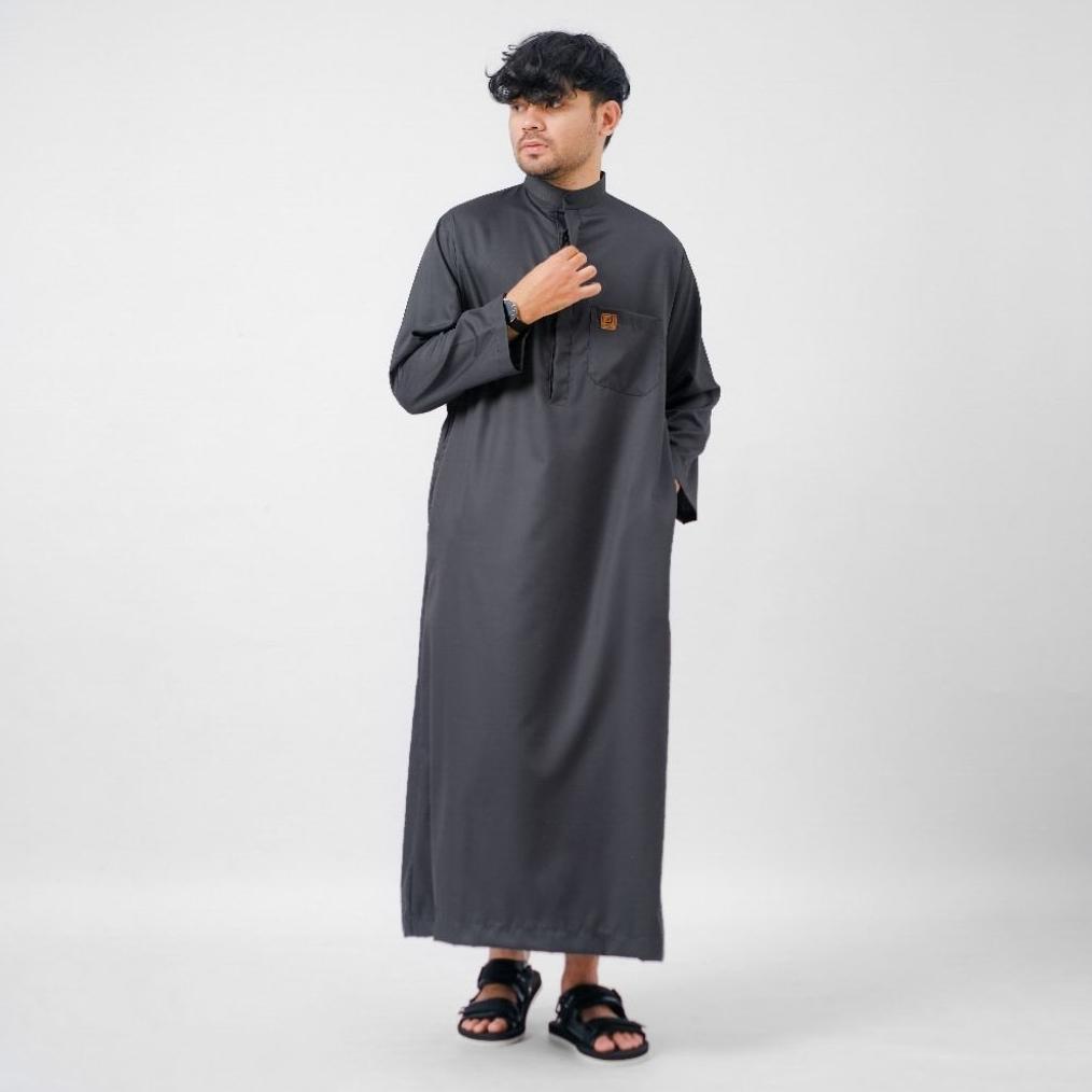 ORIGINAL GAMIS PRIA GAMIS PUTIH POLOS GAMIS HITAM POLOS LENGAN PANJANG