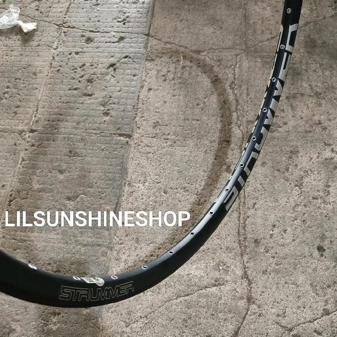 Rims Velg 27.5 STRUMMER XC28 Rim Lubang Ruji 32H Rivet Presta FV Tubeless Ready Double Wall Hole Mat