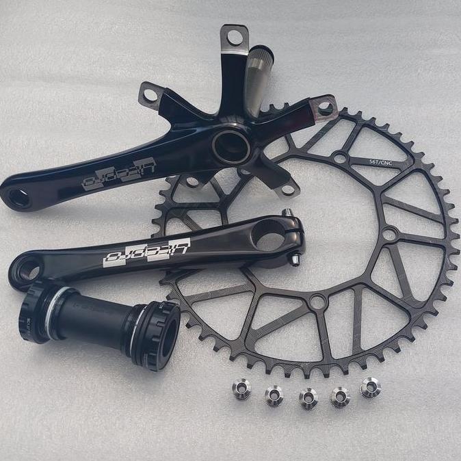 Original Litepro Crankset single 56T BB HT2 Litepro Emboss include BB