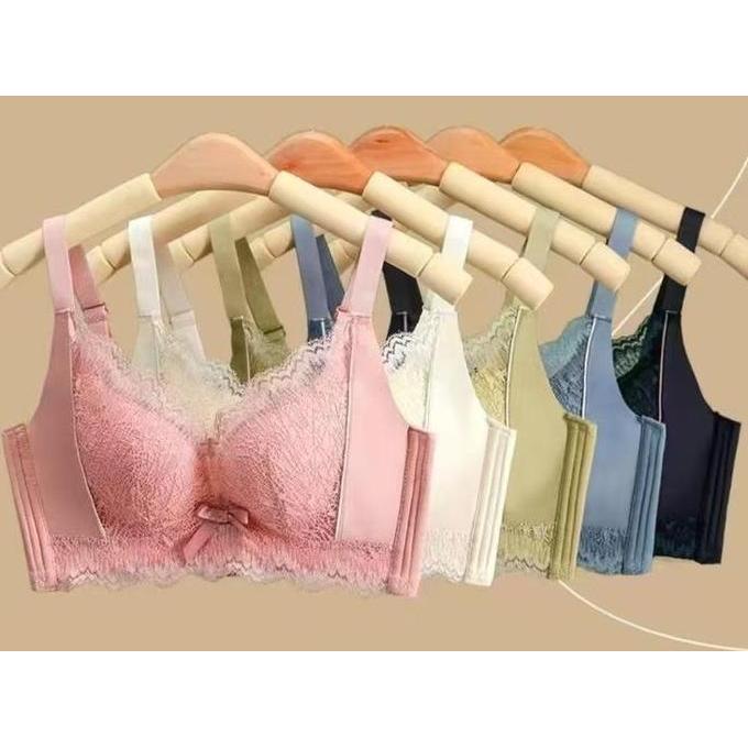 Set [Bra + Celana Dalam] BH Push Up Set Tanpa Kawat Celana Dalam Wanita