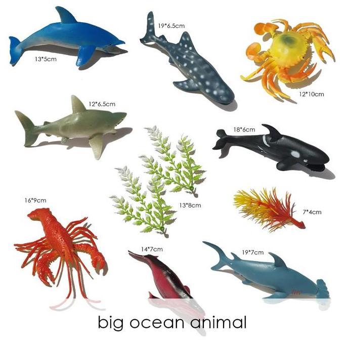 TERLARIS MAINAN HEWAN LAUT JUMBO ISI 8PCS, HEWAN OCEAN ISI 8 UKURAN BESAR, FUR HEWAN LAUT [TICTOCTOY