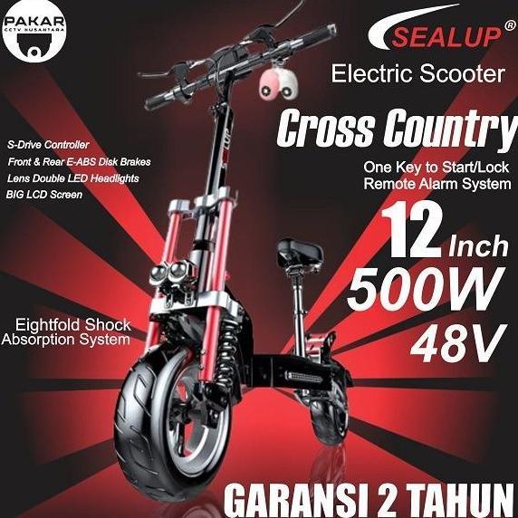 SEALUP Q23 Skuter Listrik 1000W Motor 12 Inch Lipat Off Road