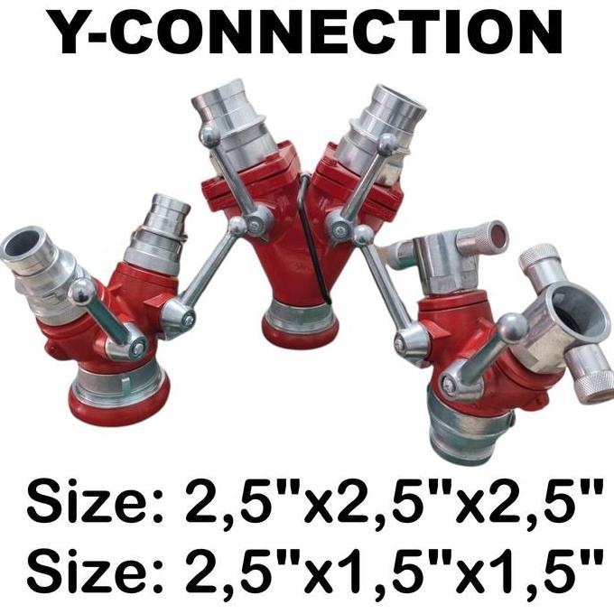 Promo Hydrant Y Connector Sambungan Cabang Selang Pemadam 2 Output Cod