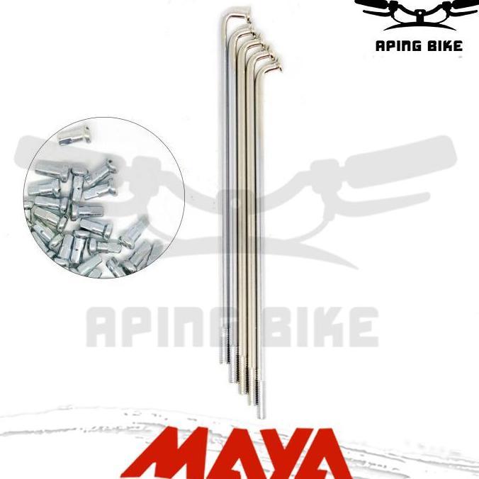 Jari Jari Maya Sepeda 20" 10G x 187mm Ukuran Besar Chrome Ruji BMX