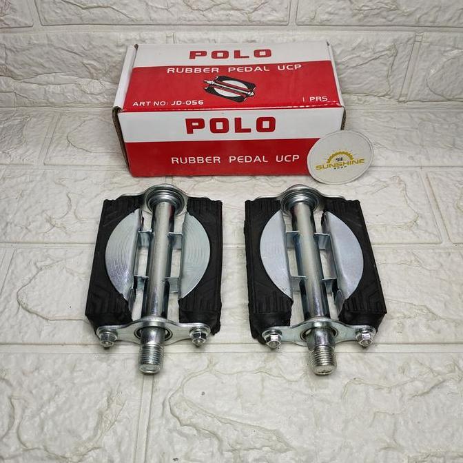 Pedal Karet POLO As Besar Plat Tengah Besi Sepeda Onthel Ontel Jengki Mini Jadul