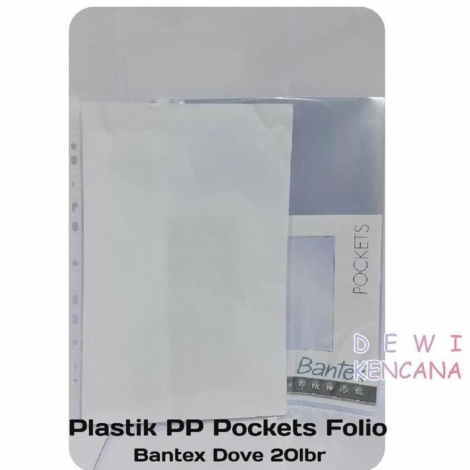 Plastik Pocket Bantex F4/ A4 Bantex Dove 20 lembar