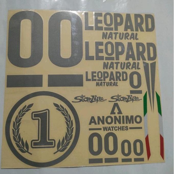Stiker Cutting 00 LEOPARD 1 Set ( Stiker Helm)