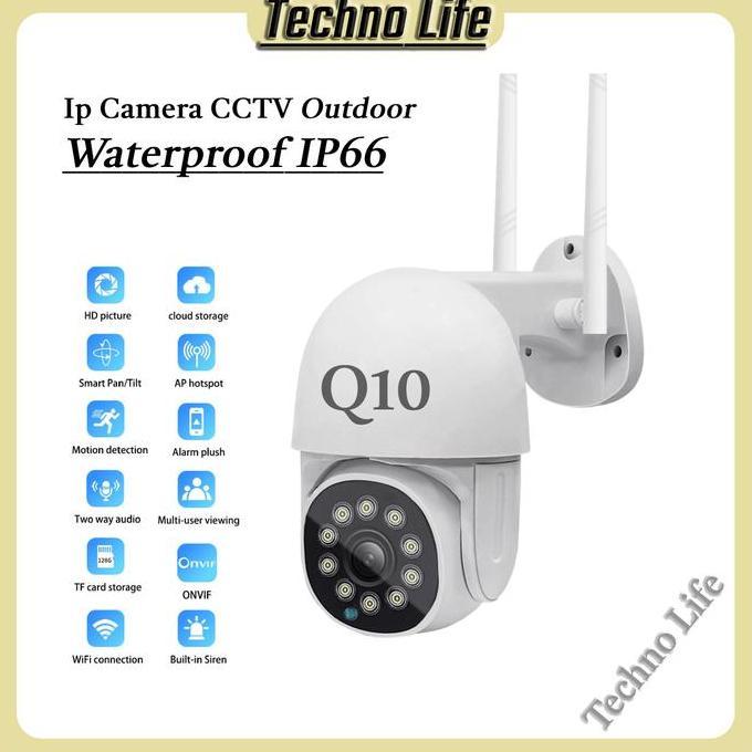 IP Kamera CCTV PTZ Wifi Q10 PTZ Outdoor V380 Yoosee Waterproof Ip Camera Outdoor Wifi Bisa Konek Ke 