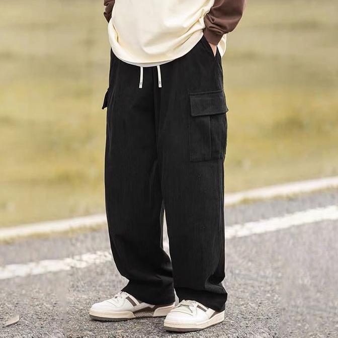 Celana corduroy pria celana cargocorduroy pria panjang pants celana corduroy celana coklat /black ce