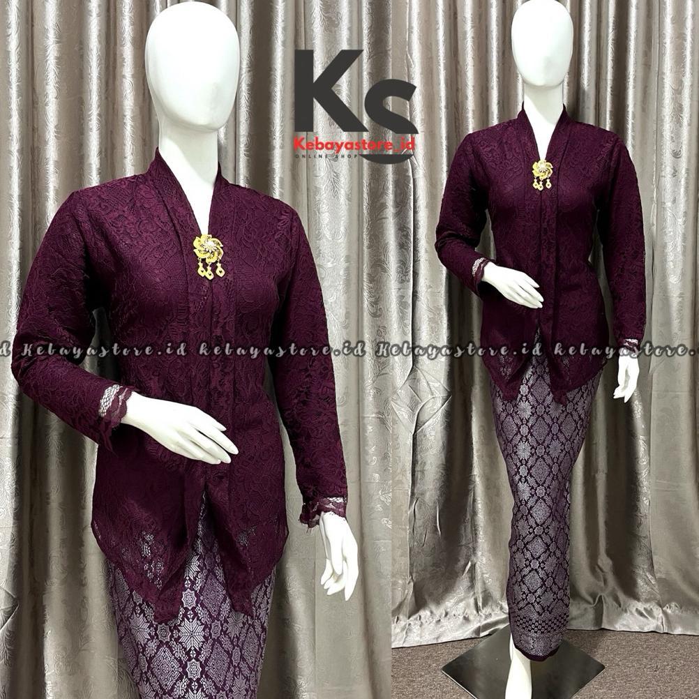 OFFICIAL (FREE BROSS) KEBAYA BROKAT FLOY KARTINI - KEBAYA MODERN - KEBAYA WISUDA - KEBAYA HITAM - KE