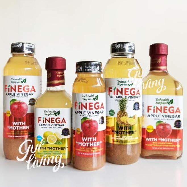 Finega Cuka Halal Mui Vinega Dehealth Supplies Cuka Apel Nanas Lemon Vinegar