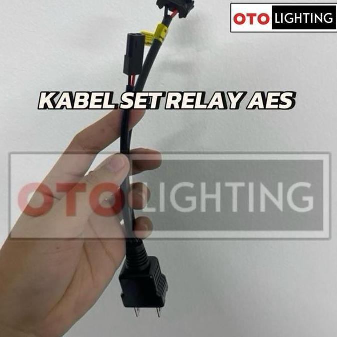 Kabel Set Relay Sekring Hid Led Biled Mobil Merk Aes Asli