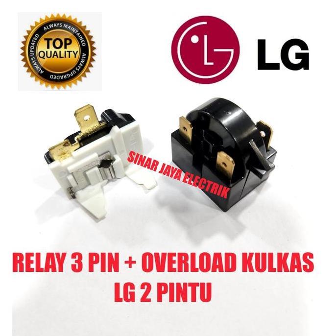 Relay 3 Pin + Ptc Overload Kulkas Lg 2 Pintu Ready