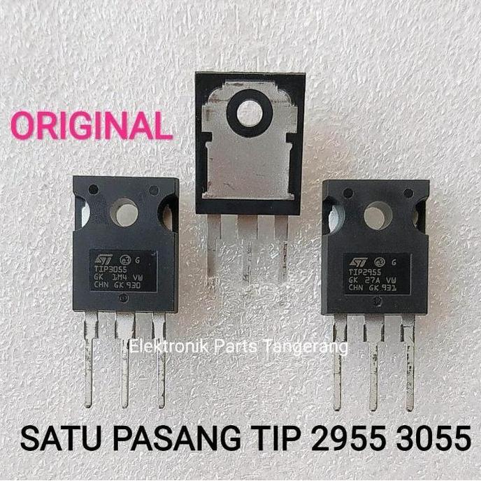 Transistor Tip 2955 Tip 3055 (Satu Pasang) Tip 3055 Tip2955 Tip3055 Tip 2955 St Terbaik