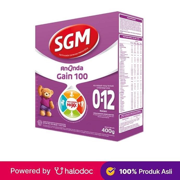 Gyunyu- Sgm Ananda Gain 100 0-12 Bulan Susu Bubuk 400 G