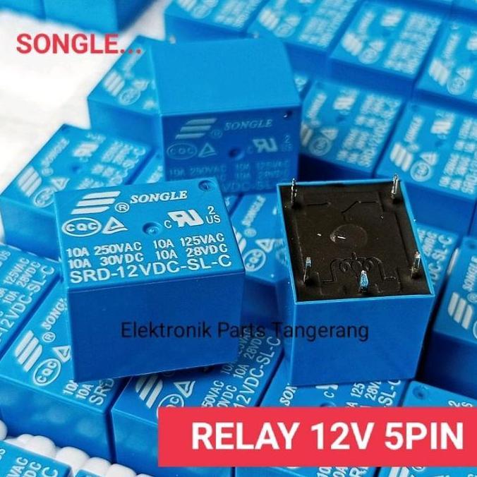 Relay 12Volt 5Pin Songle Relay 12V 5Pin Relay 12 Volt 5Pin Relay 12V 5 Kaki Restock