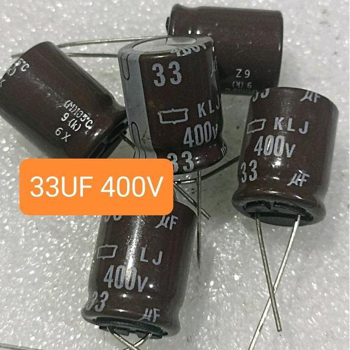 5Buah Elco 33Uf 400V Elko 33 Uf 400 Volt 33Uf 400Volt Restock