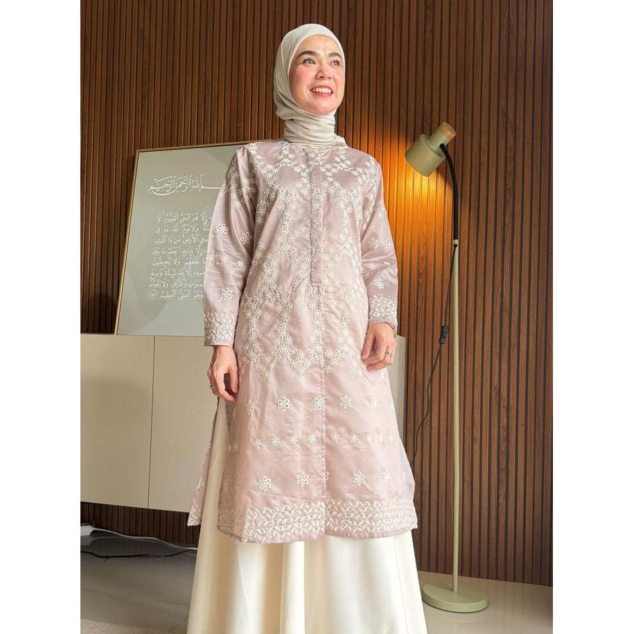 AVA Tunik Bordir / Tunik Katbol/ Tunik Kondangan bahan papersilk/ Outer wanita TA