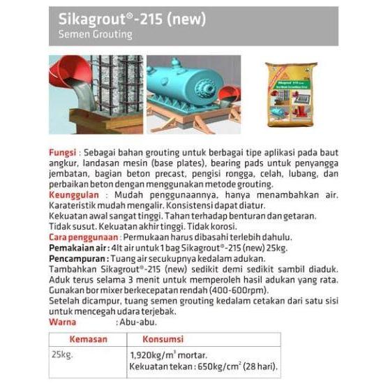 Sikagrout 215 / Mortar Grouting Semen Sika Grout 215