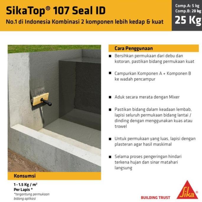 Sikatop Seal 107 25Kg Sika Top 107 Seal Id Waterproofing 2 Komponen