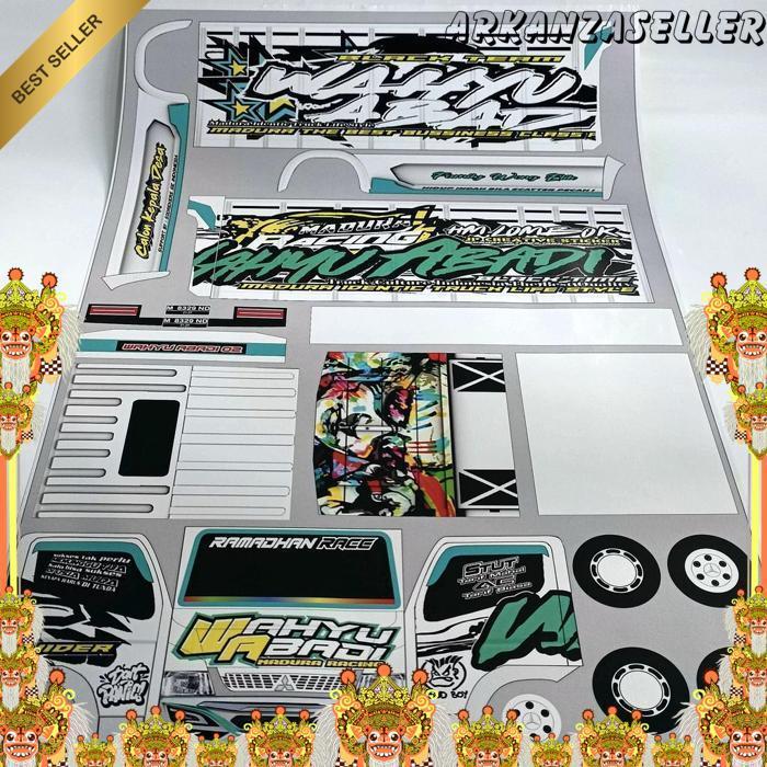 Stiker Miniatur Truk Oleng Panjang 30 Cm