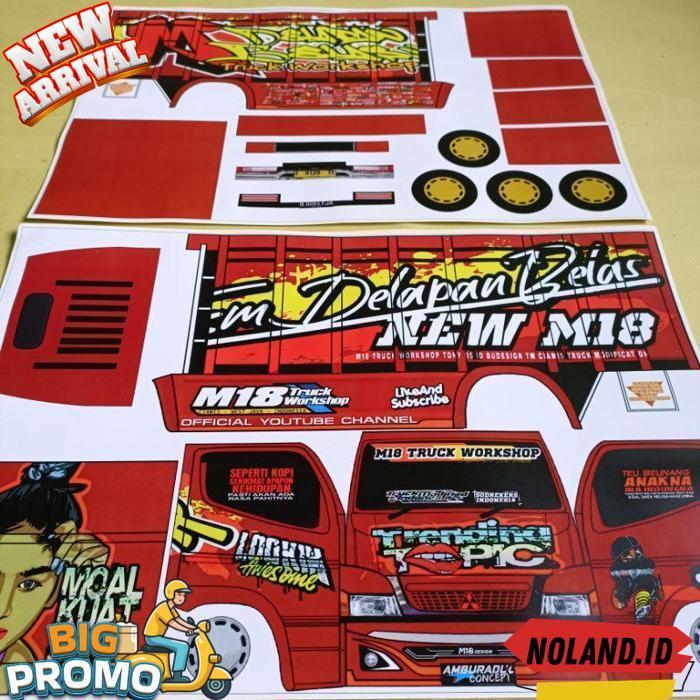 Pola Stiker Miniatur Truk Oleng Ukuran Besar