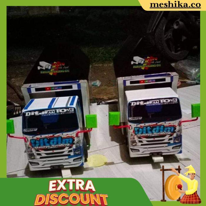 Pola Stiker Miniatur Truk Oleng Ukuran 48Cm