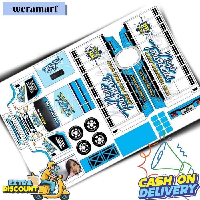 Stiker Pola Papercraft Truk Oleng