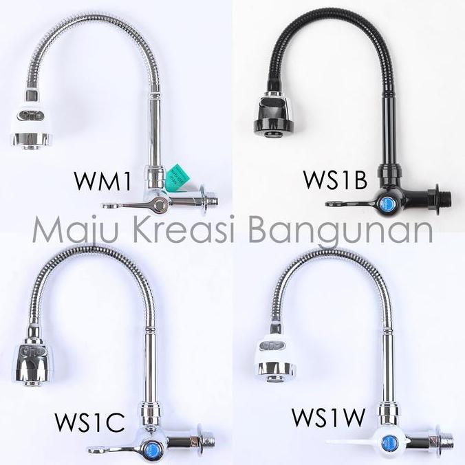 NEW KRAN ANGSA FLEKSIBEL NEW SOLIGEN PVC KERAN CUCI PIRING TEMBOK SINK ORI
