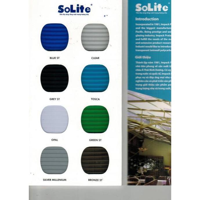 TERLARIS SOLITE 4mm / ATAP FIBER KANOPI Polycarbonate Polikarbonat DARK GREY, CLEAR BENING, GREY ABU