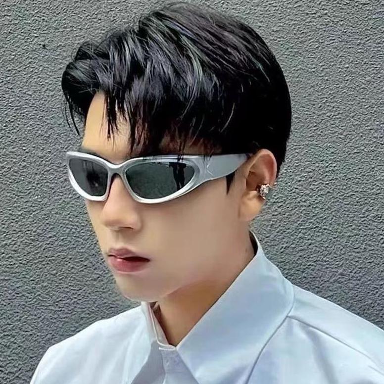 100% Aman Gu Kacamata Steampunk Hitam Bersepeda Cyberpunk Hip Hop Punk Gaya Retro Eropa Olahraga Wan