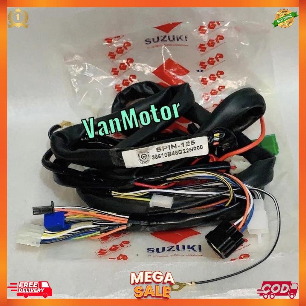 Kabel Body Bodi Spin 125 Spin Old Lama Set Suzuki Ori Set Komplit Wire Harness [S1]