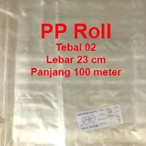 Plastik Pp Roll Tebal 02 - Lebar 23 - 24 - 25 Cm