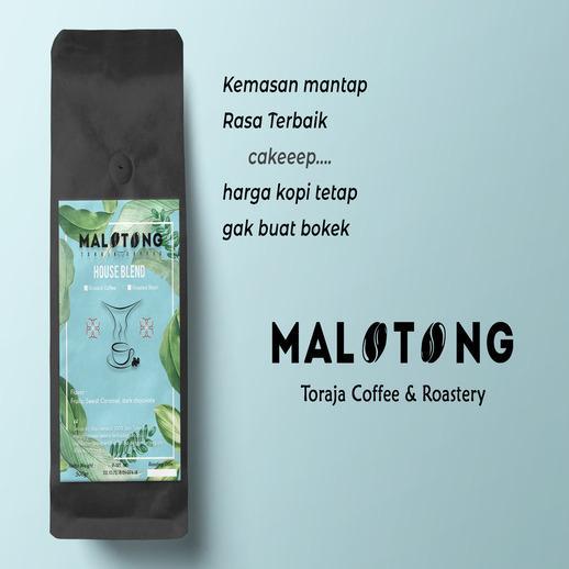 Malotong Kopi House Blend Mammik 500 Gram  Biji Kopi / Bubuk Kopi / Kopi Susu /Espresso /Americano