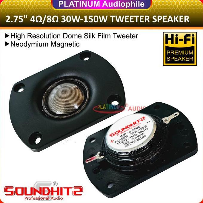 Tweeter 2.75 Inch 4-8 ohm 150 Watt Silk Film Neodymium 2.75" Tweter speker Soundhits SQ-2754 2758