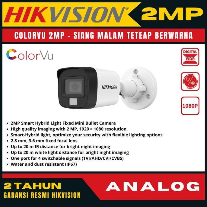 cctv hikvision colorvu 2mp outdoor kamera colorful camera cctv