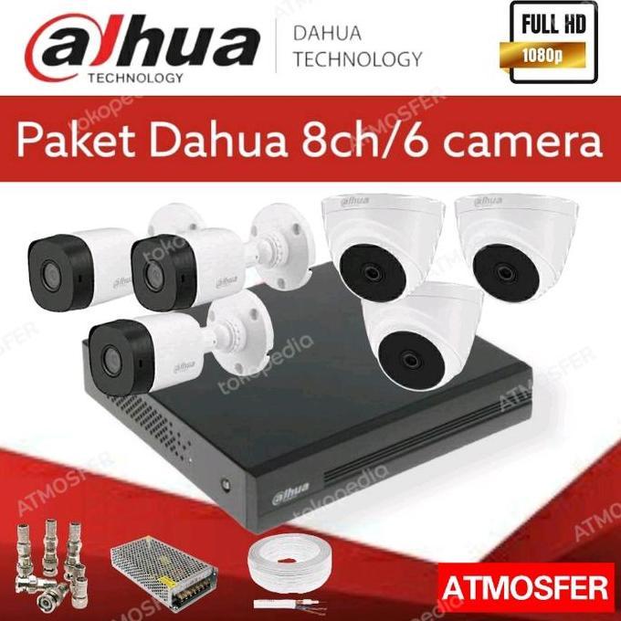 PAKET CCTV DAHUA 6CH FULL HD CCTV 2MP DAHUA ORIGINAL LENGKAP